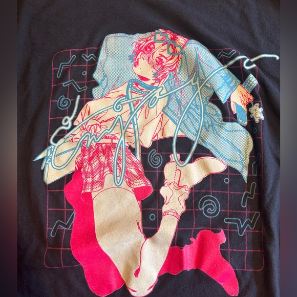 Graphic Navy T-Shirt Ringer - Picture 2 of 4